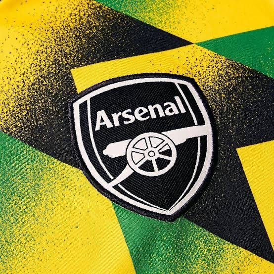 Jamaica arsenal shirt 22/23 bruised banana special edition geometric heritage kit