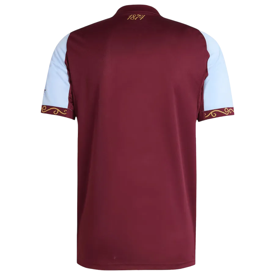 Aston villa home jersey fan version 25/26 claret blue white sleeves heritage design