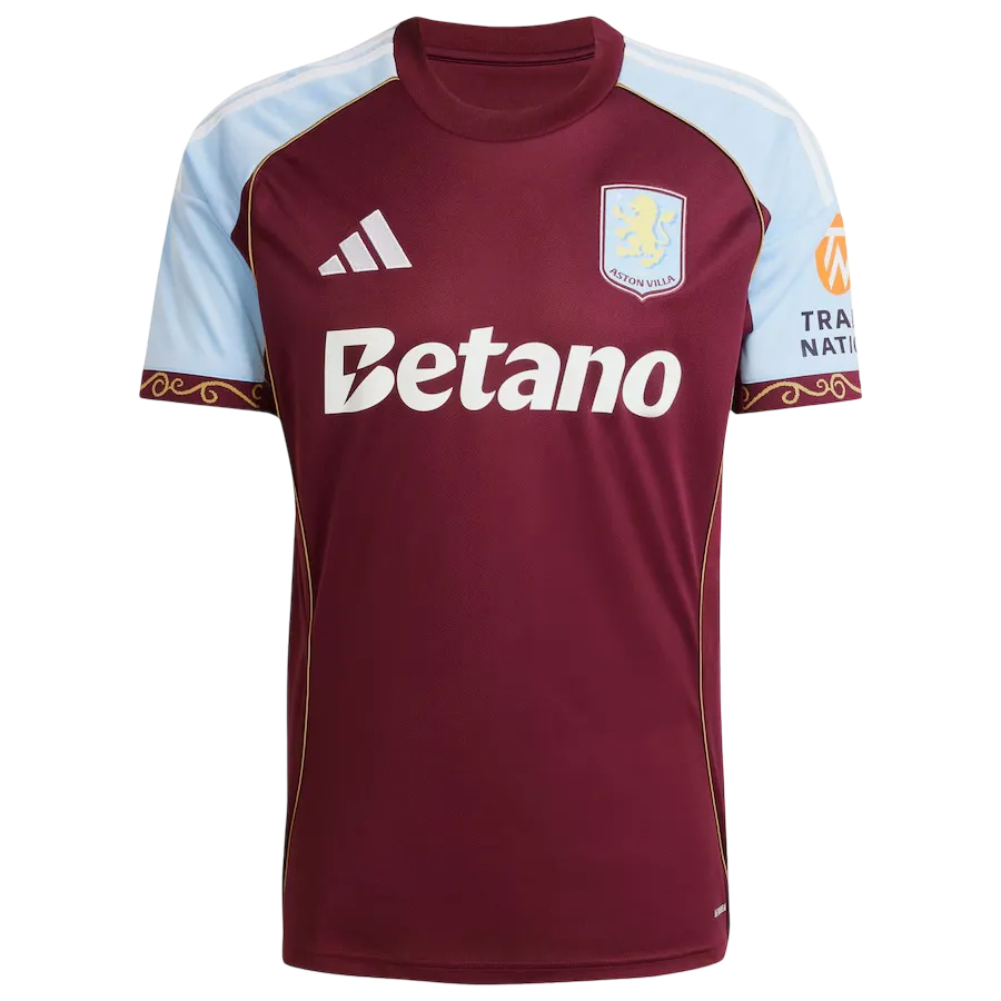 25/26 aston villa jersey home fan version claret blue white sleeves betano authentic LEAKITS Store