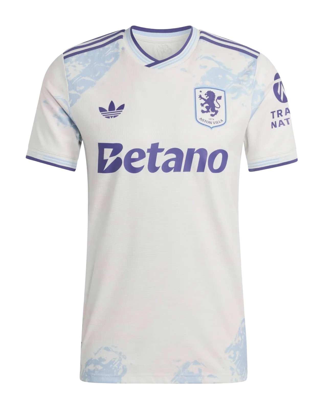 Aston villa third kit 25/26 fan version white purple accents geometric betano distinctive LEAKITS Store