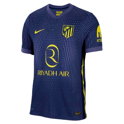 Atletico madrid away kit 25/26 fan version blue yellow accents riyadh air authentic LEAKITS Store
