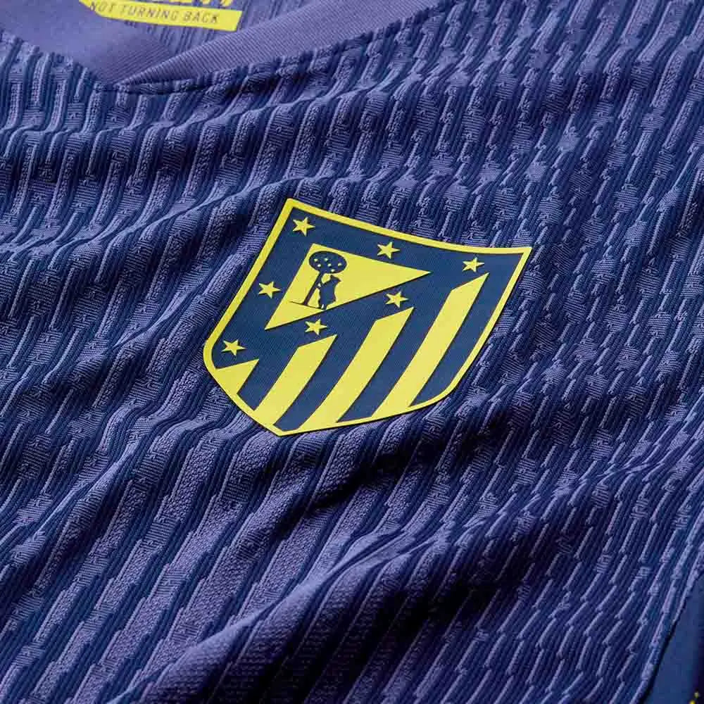 Atletico madrid blue jersey fan version 25/26 away kit blue construction heritage