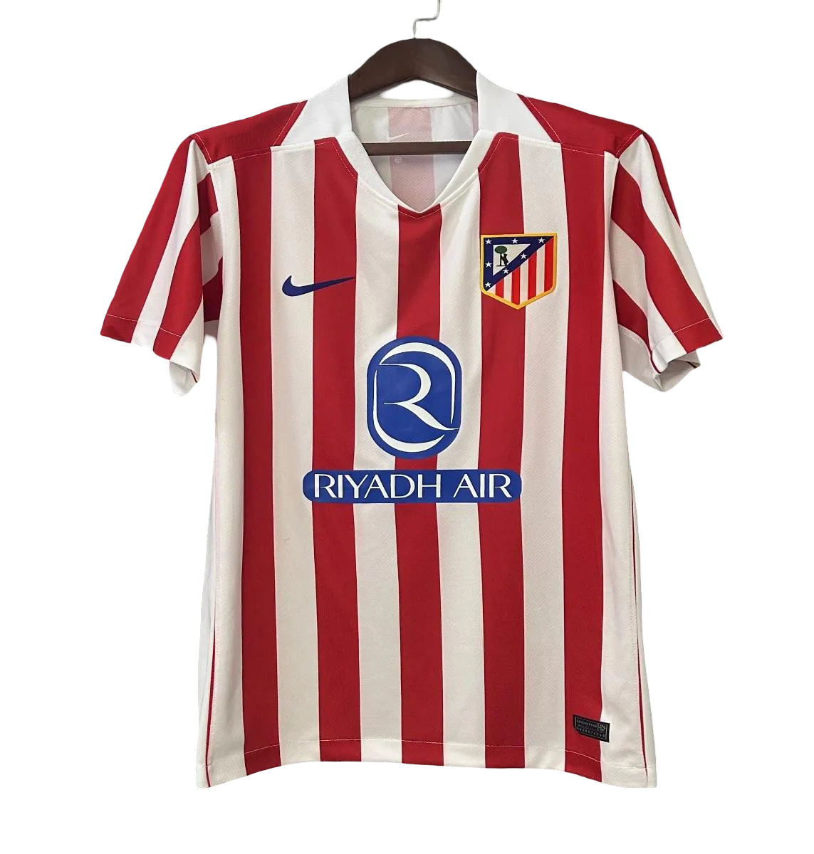 25/26 atletico madrid shirt home fan version red white stripes riyadh air authentic LEAKITS Store
