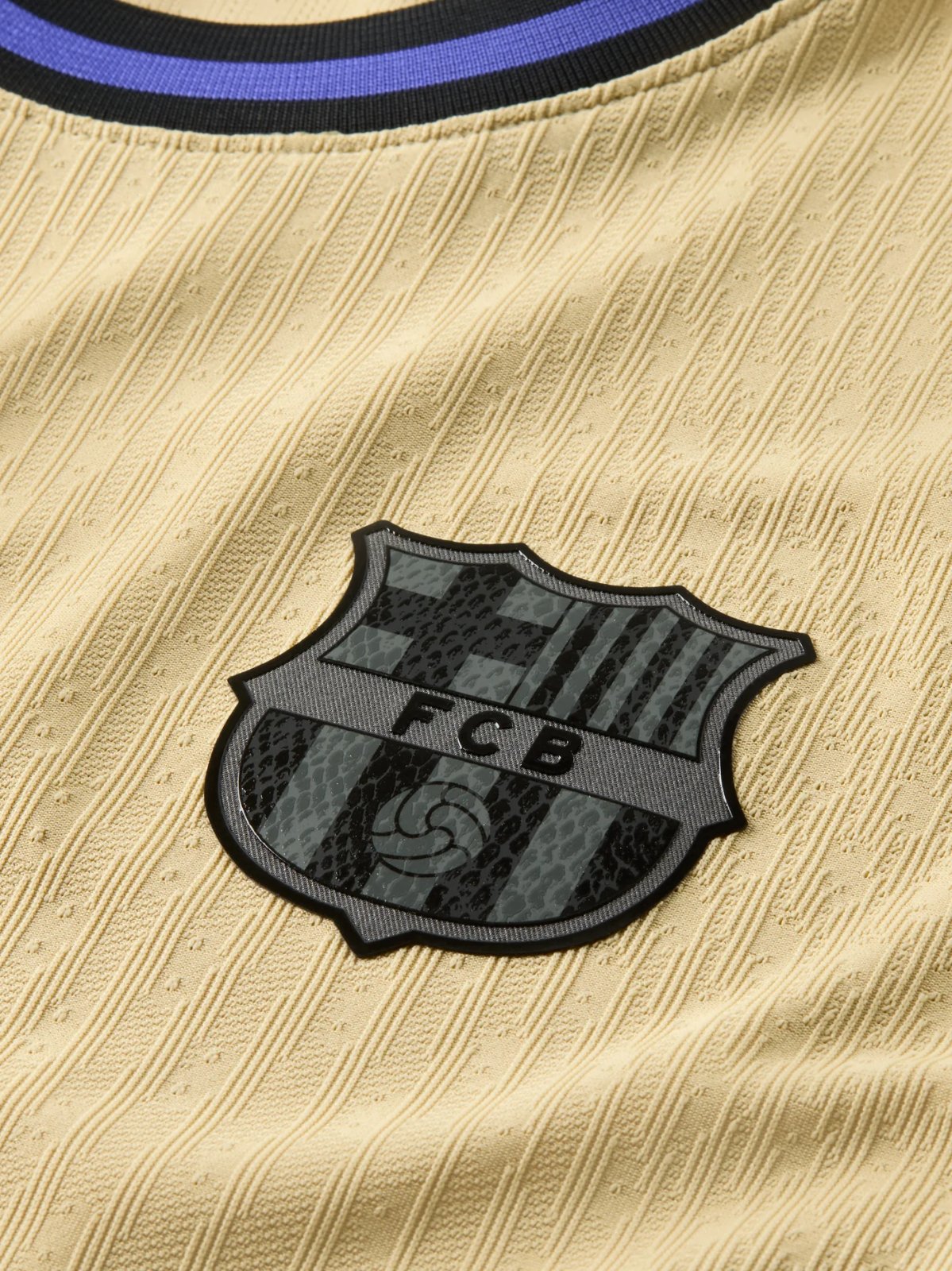 Away barcelona jersey fan version 25/26 yellow purple distinctive blaugrana heritage design
