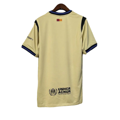 Jersey away barcelona fan version 25/26 yellow purple blaugrana away heritage authentic