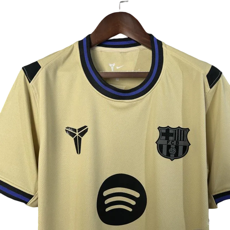 Barcelona away jersey 25/26 fan version yellow blaugrana away construction authentic heritage