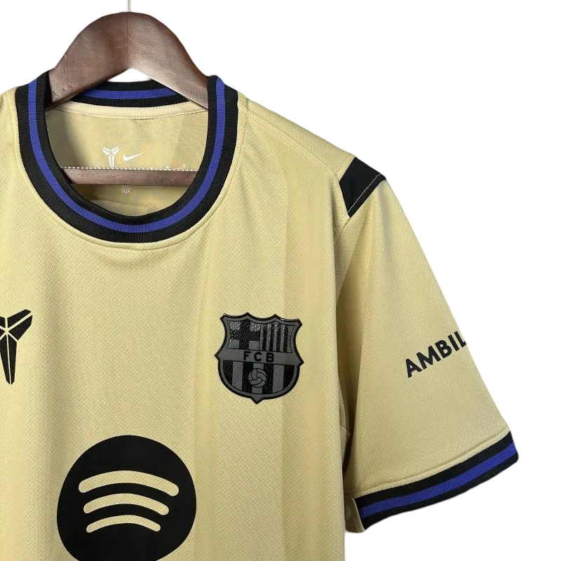 Barcelona away jersey 25/26 fan version yellow barcelona jerseys collection distinctive