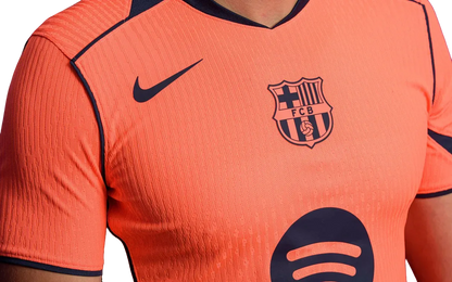 3rd kit barcelona fan version 25/26 orange innovative design heritage construction authentic