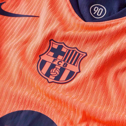 Barcelona third jersey 25/26 fan version orange innovative blaugrana heritage design