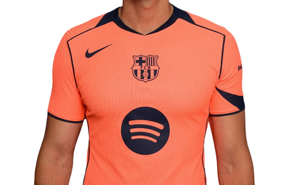 Barcelona orange kit fan version 25/26 third jersey bold design innovative construction