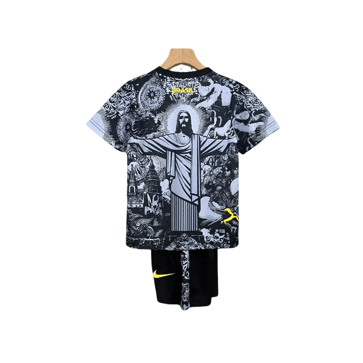 Brazil Kids Kit - 2024/2025 Jesus Black - LEAKITS