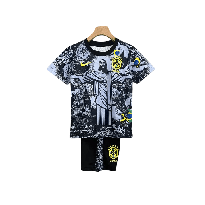 Brazil Kids Kit - 2024/2025 Jesus Black - LEAKITS