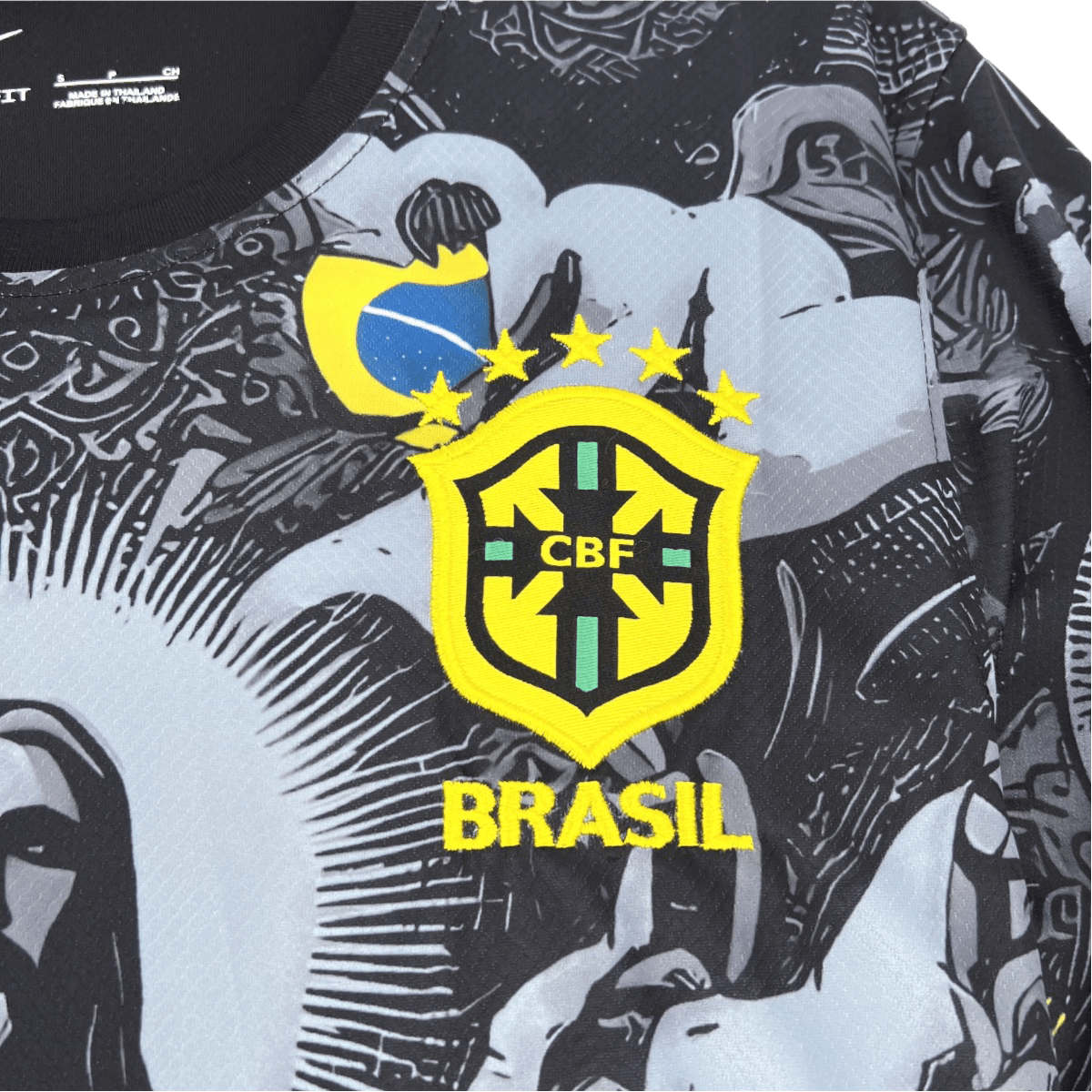 Brazil jesus jersey gray special edition christ the redeemer kit religious