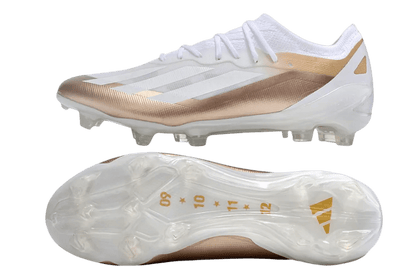 Adidas X Crazyfast - MESSI.1 FG - White & Gold | GoatGears Store - LEAKITS