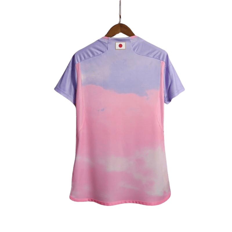 Japan women pink jersey 23 pink football jersey gradient Samurai Blue