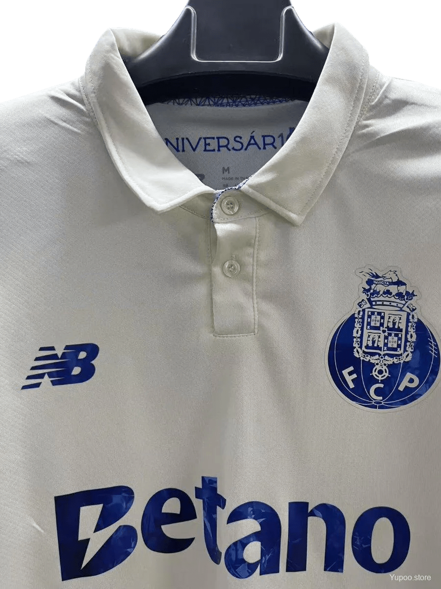 Porto white jersey fan version 25/26 third white design authentic construction heritage