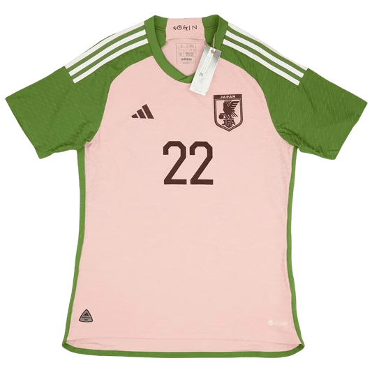 Japan nigo jersey away 2023 pink green collaboration X Nigo design LEAKITS Store