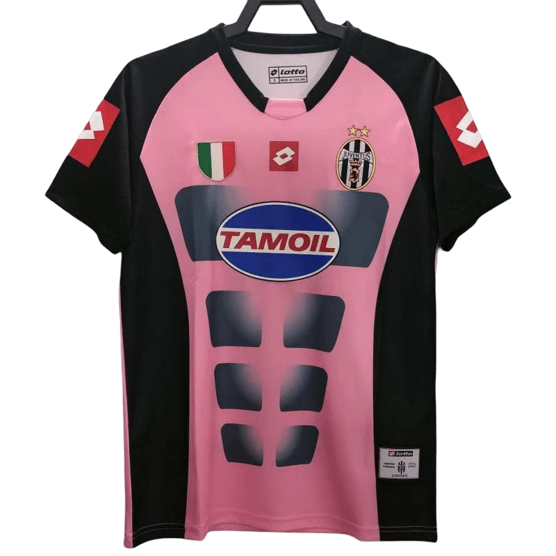 Pink juventus jersey goalkeeper 2002 03 TAMOIL sponsor retro Bianconeri heritage LEAKITS Store