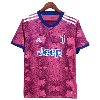 Juventus pink kit third 2022 23 pink blue trim Bianconeri modern evolution LEAKITS Store