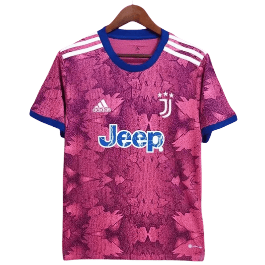 Juventus pink kit third 2022 23 pink blue trim Bianconeri modern evolution LEAKITS Store