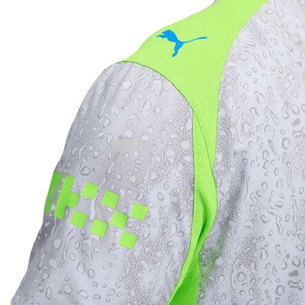 Man city third kit 25/26 fan version contemporary grey fluorescent design authentic construction