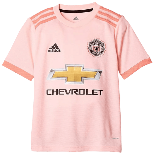 Manchester united pink kit 2018 19 away pink coral trim Red Devils Old Trafford LEAKITS Store