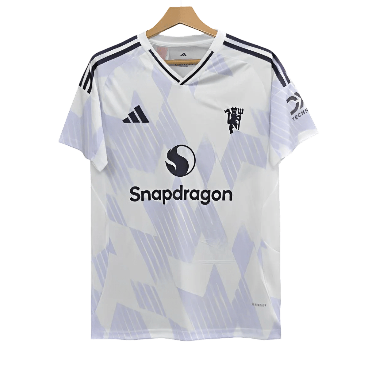 Manchester united away kit 25/26 fan version white geometric design snapdragon future LEAKITS Store