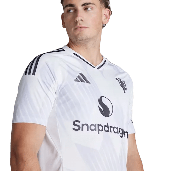 Manchester united white away kit fan version 25/26 white design authentic construction heritage