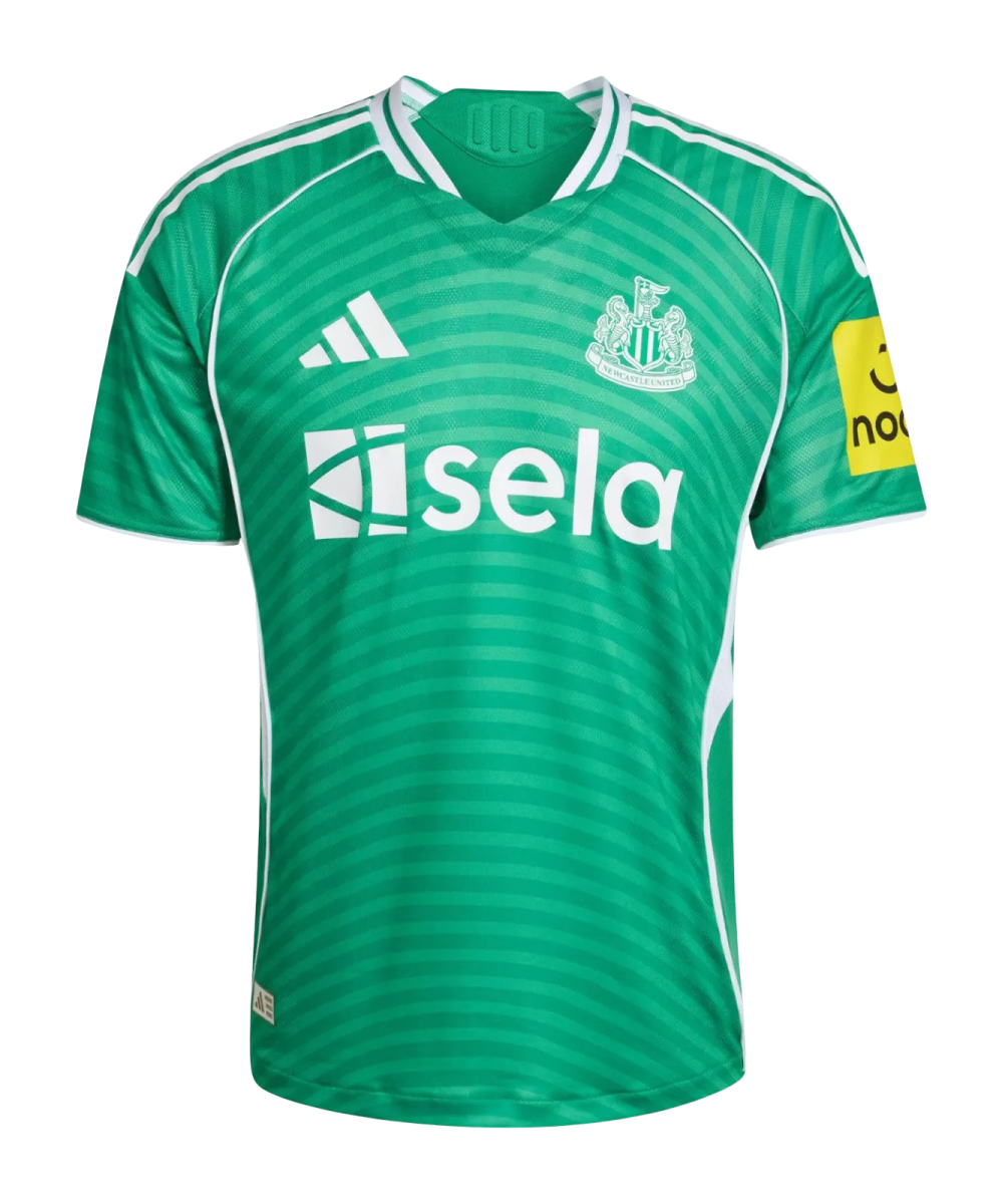 Newcastle away kit 25/26 fan version green white accents sela future season magpies LEAKITS Store