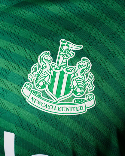 Newcastle united away kit 25/26 green design authentic construction heritage quality