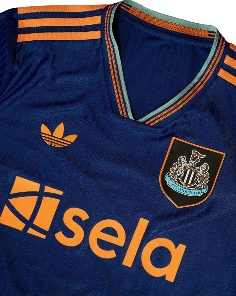 Newcastle united third jersey 25/26 blue design authentic construction heritage quality
