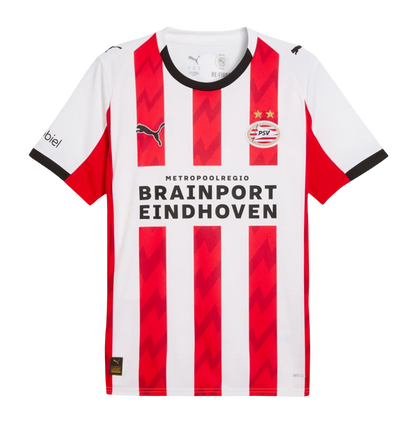 PSV eindhoven kit 25/26 home fan version red white stripes brainport eindhoven traditional eredivisie LEAKITS Store