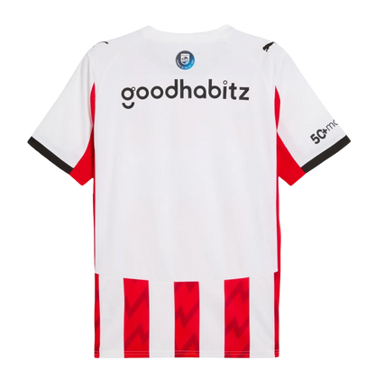 PSV football shirt home fan version 25/26 red white design authentic construction heritage quality