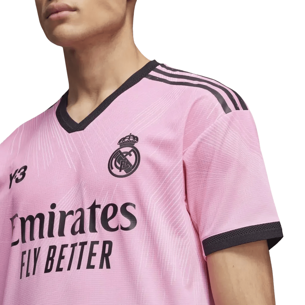 Real madrid pink shirt Y3 edition pink black 23 Merengues collaboration pride
