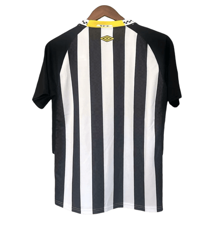 Club santos jersey neymar away 25/26 white black distinctive heritage design