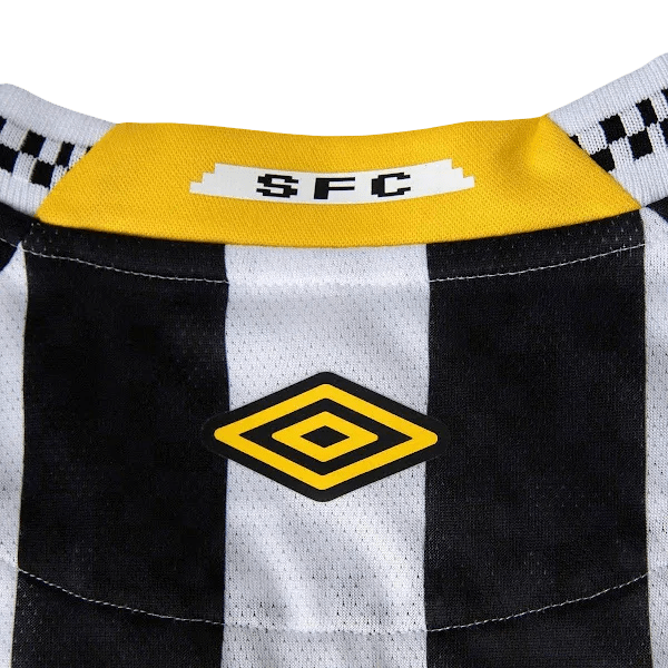 Santos football club jersey club neymar away 25/26 white black authentic construction heritage