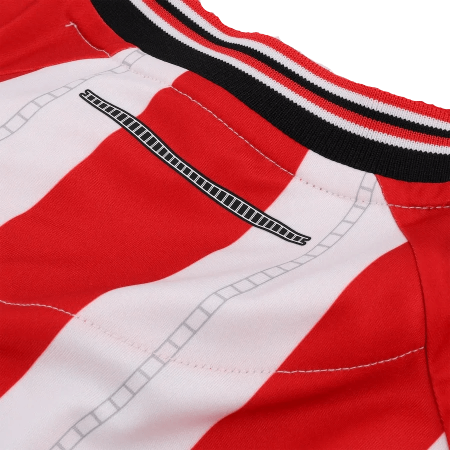 Sunderland afc kit home fan version 25/26 red white authentic construction heritage