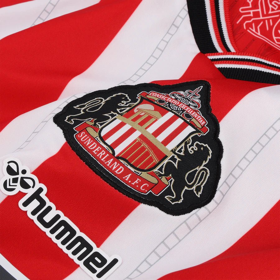 Sunderland kit home fan version 25/26 red white design authentic construction heritage quality