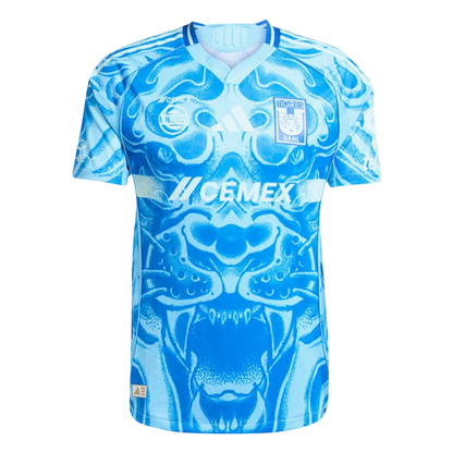 Tigres uanl jersey 25/26 away fan version blue tiger design cemex artistic los felinos LEAKITS Store