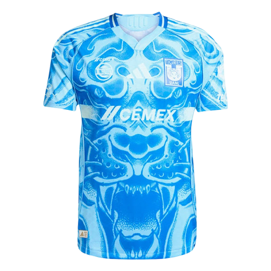 Tigres uanl jersey 25/26 away fan version blue tiger design cemex artistic los felinos LEAKITS Store