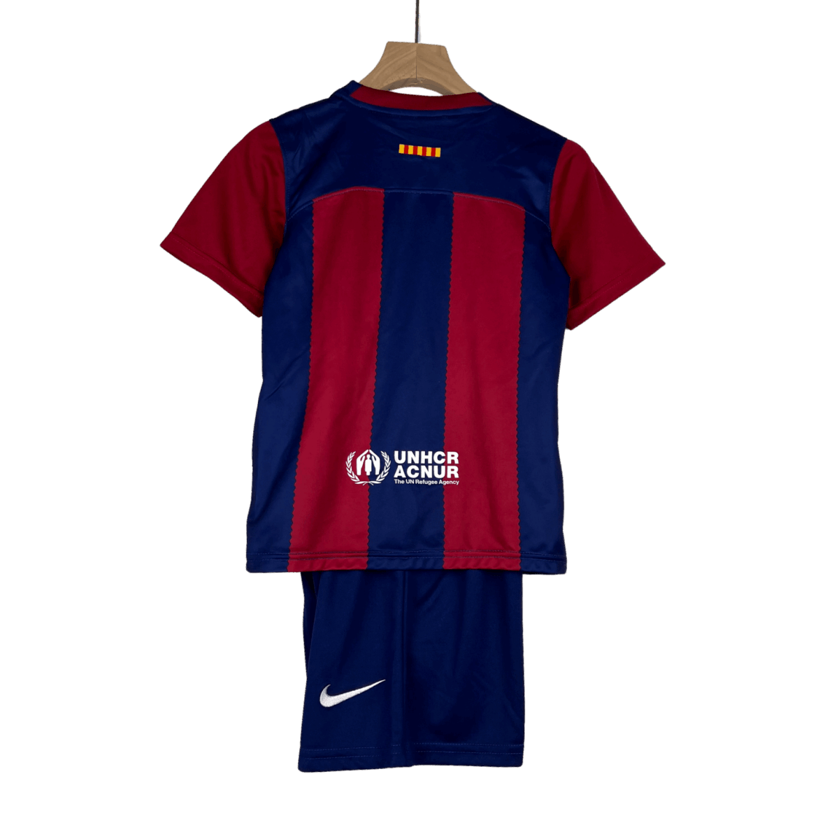 Barcelona jersey childrens home 2023/24 blue red stripes Culers family tradition
