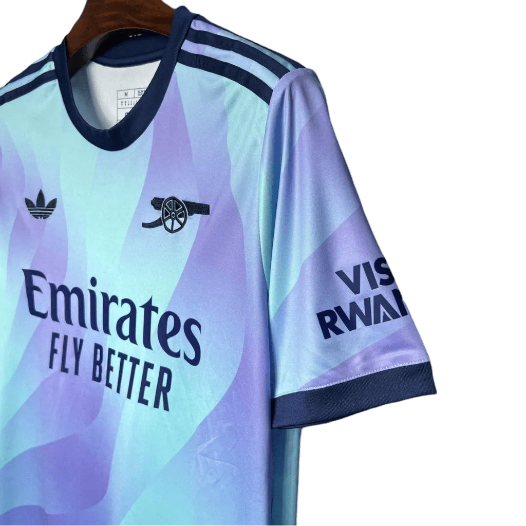 Arsenal third jersey 2024/2025 gradient pattern contemporary design arsenal heritage