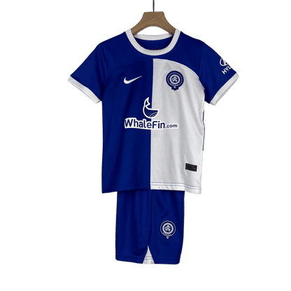 Atlético Madrid youth jersey away 2023 24 blue white split Colchoneros innovation LEAKITS Store