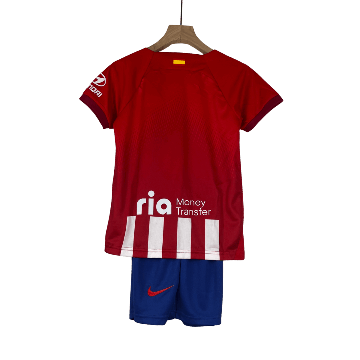 Atlético Madrid jersey childrens home 2023/24 red white stripes passionate intensity tradition