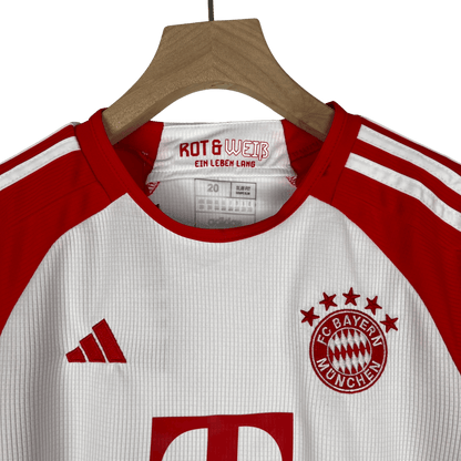 Childrens Bayern München jersey home 23 24 white red Allianz Arena FCB excellence