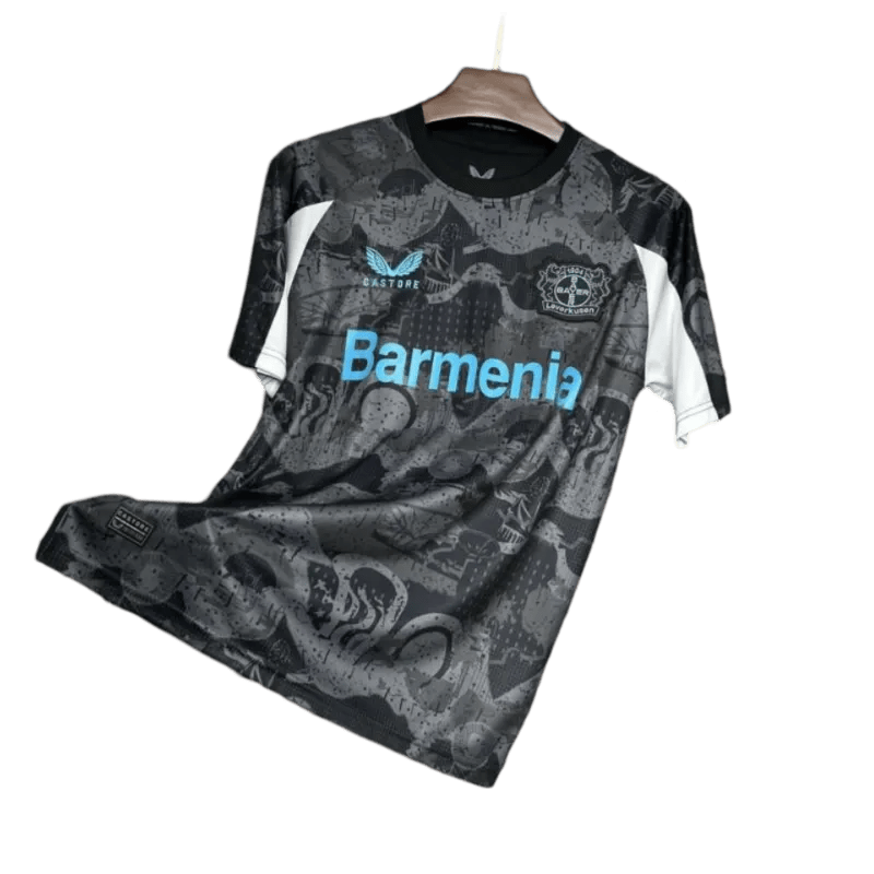 Bayer leverkusen third kit fan version 24/25 innovative camouflage design authentic construction