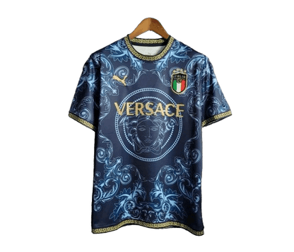 22/23 Italy x Versace Blue kit Special Edition - Fan version - LEAKITS